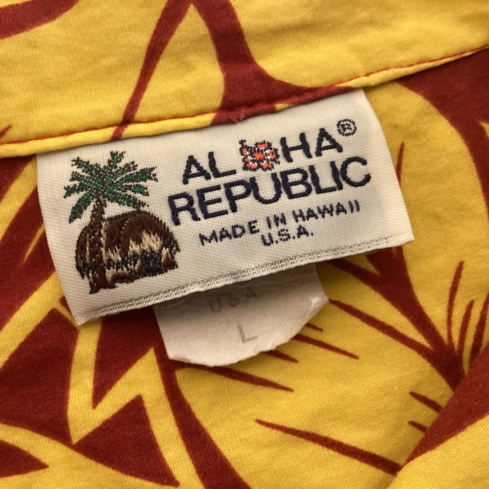 Vintage Aloha Republic Mens Hawaiian Shirt Size Large made in Hawaii - Picture 6 of 10